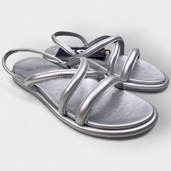 OluKai Shoes - OluKai Tiare Strappy Women’s Sandals Silver Leather Size 6B Medium 20515-2K2K